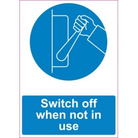 Lipdukas Switch off when not in use